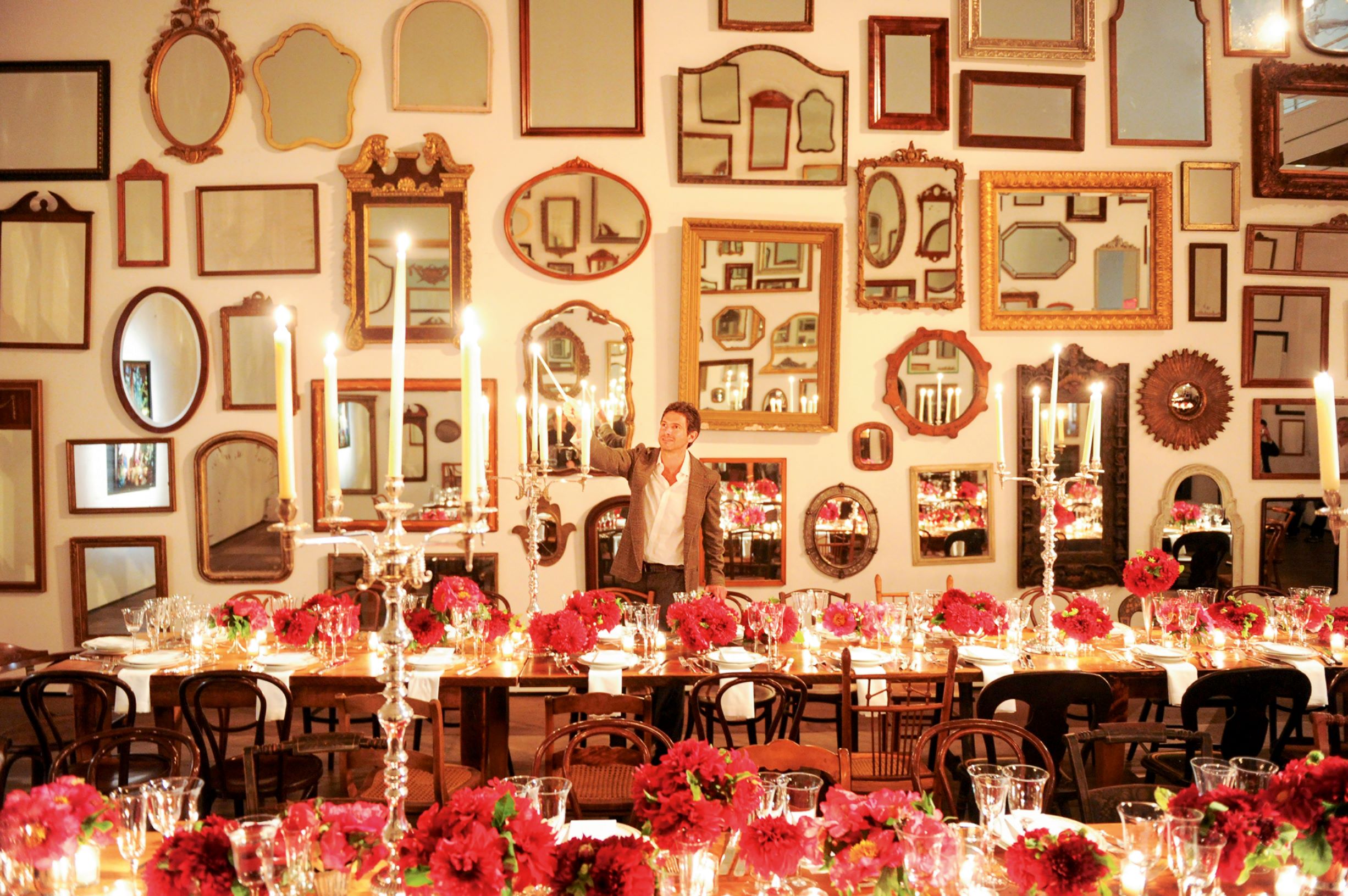 Bronson Van Wyck preparing the Jimmy Choo ICONS Collection Dinner, Lehmann Maupin Gallery, New York, NY, USA, 2011. From Born to Party, Forced to Work