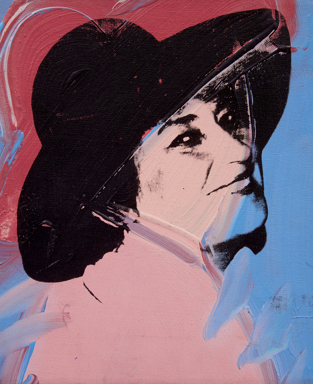 Andy Warhol, Bella Abzug, summer 1977, acrylic and silkscreen ink on linen, 12 x 10 inches, 30.5 x 25.4 cm. Picture credit: Private Collection  © The Andy Warhol Foundation for the Visual Arts, Inc., NY  Photo by Jordan Tinker 