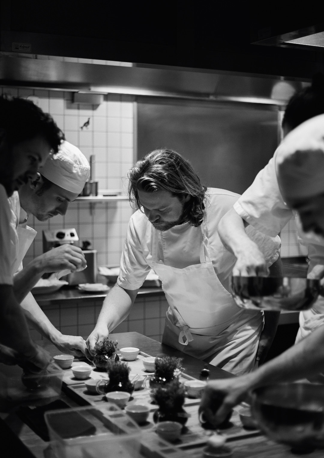 Plating Porridge of grains and seeds from Jämtland finished with a lump of salty butter. All photos by Erik Olsson. From Fäviken: 4015 Days, Beginning to End