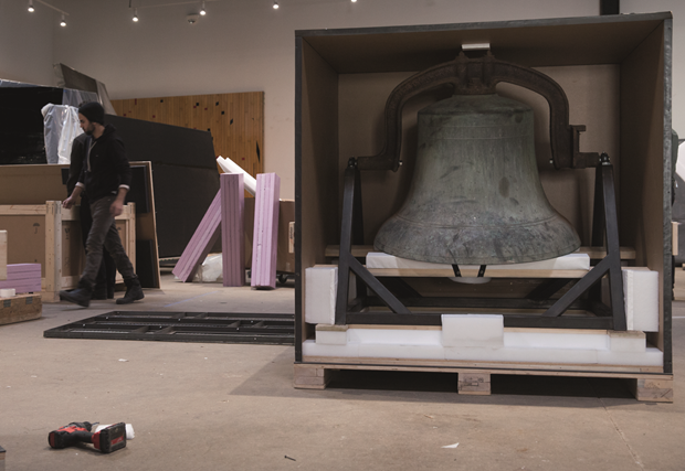 Works for The Venice Biennale being crated prior to shipping, Theaster Gates Studio, Chicago, 2015. From Theaster Gates