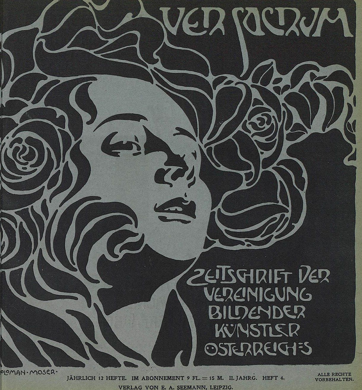 Koloman Moser, cover of Ver Sacrum II: iv, 1899 (picture credit: Universitätsbibliothek Heidelberg). From Art in Vienna