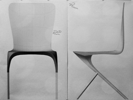 David Adjaye's drafts for Knoll