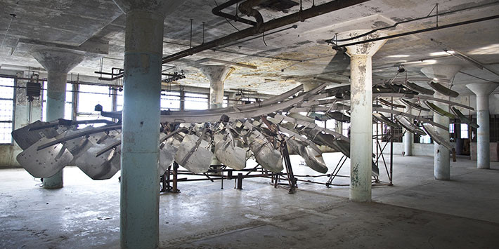 Ai Weiwei, Refraction, 2014 (installation view, New Industries Building, Alcatraz); photo: Jan Stürmann. Courtesy of FOR-SITE Foundation