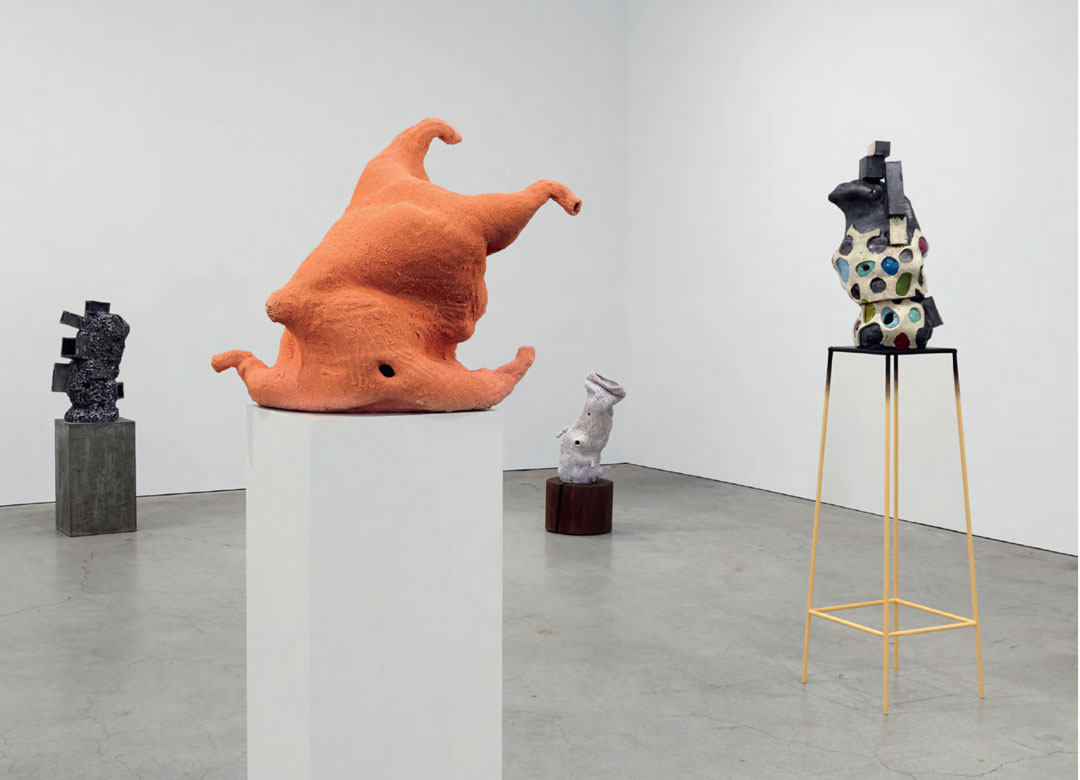 Installation view, ‘Slip’ exhibition, Sikkema Jenkins & Co., New York, 2013 - Arlene Shechet - Photo: Alan Wiener