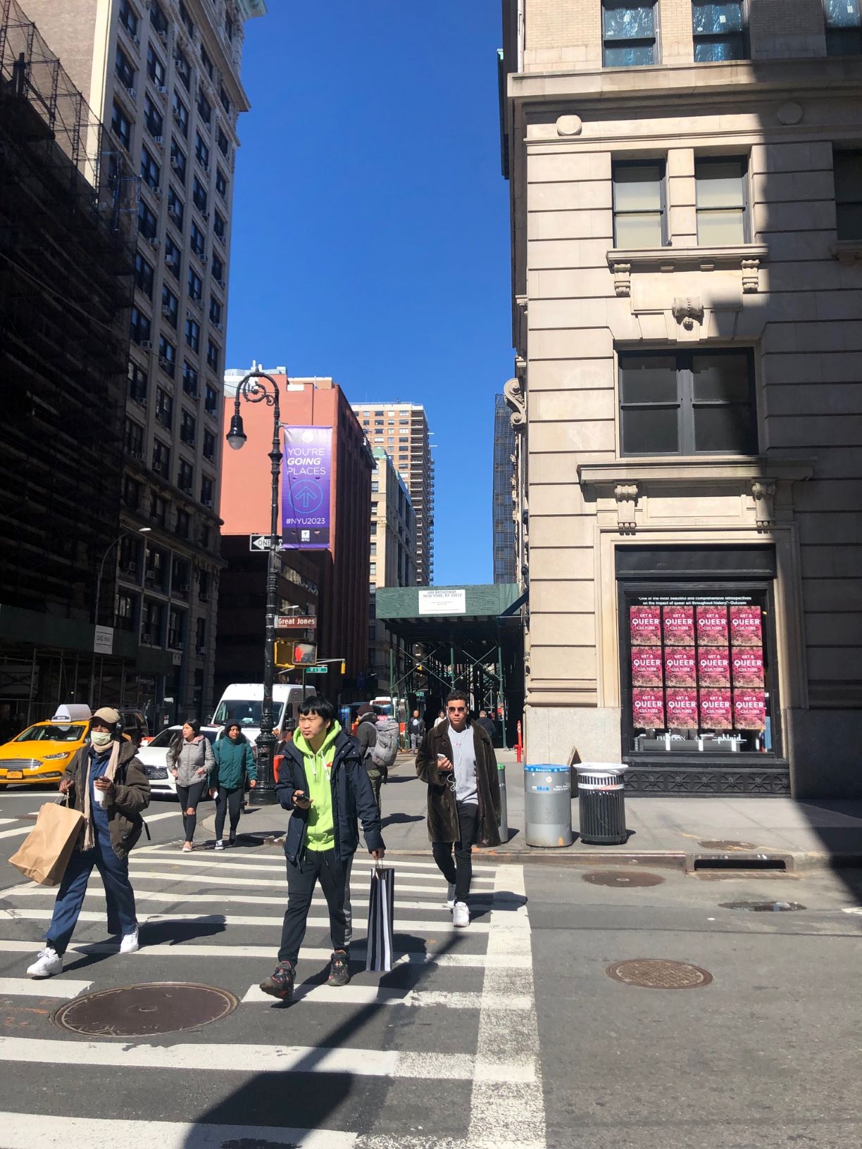 Art & Queer Culture on display in the windows of The Phluid Project, Manhattan