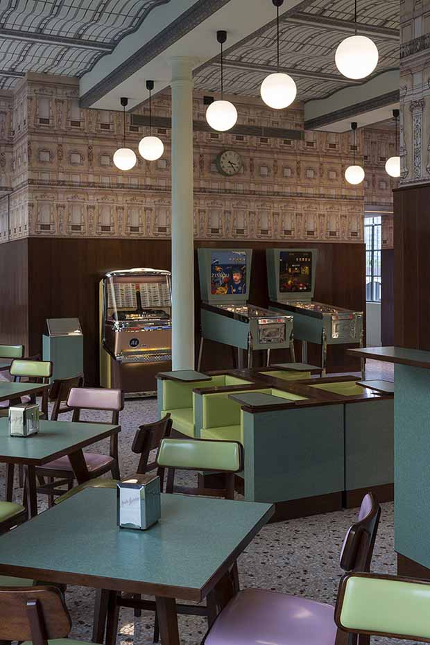 Wes Anderson's Bar Luce. Photo: Attilio Maranzano. Courtesy Fondazione Prada