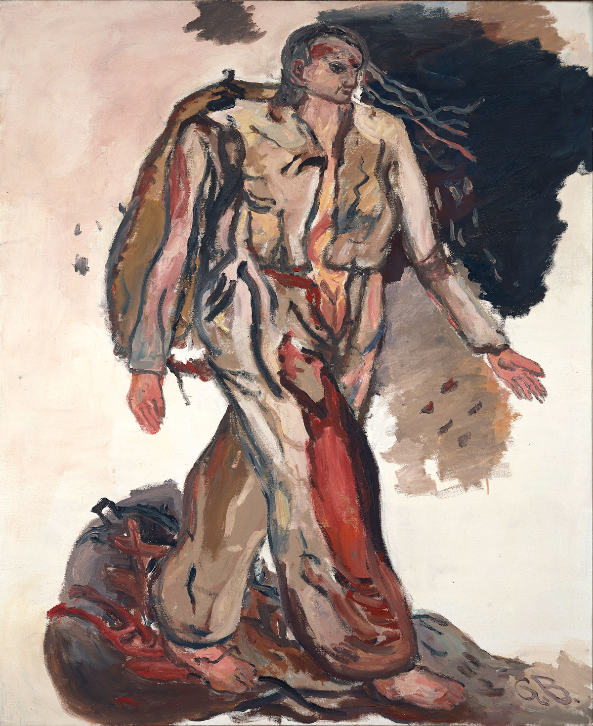 Georg Baselitz  Bonjour Monsieur Courbet, 1965  Oil on canvas  162 x 130 cm  Collection Thaddaeus Ropac, Paris - Salzburg  © Georg Baselitz, 2017  Photo: Frank Oleski, Cologne