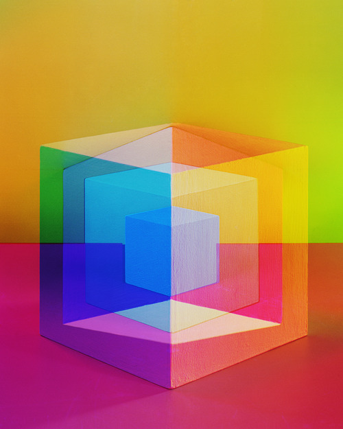 From Jessica Eaton's Cubes for Albers and LeWitt series (2010-2013)