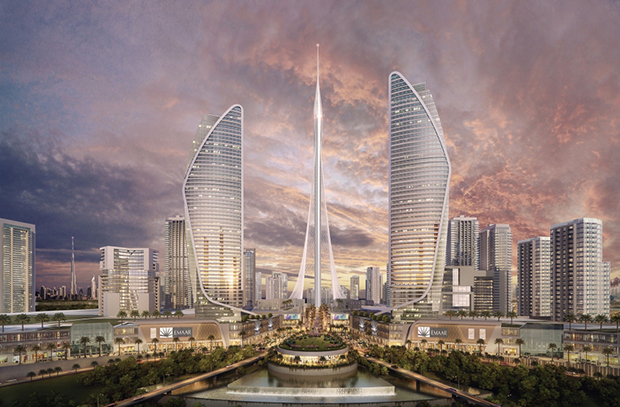 Architectural rendering for Santiago Calatrava’s Dubai tower. Image courtesy of Emaar