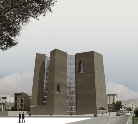 Alejandro Aravena's plans for the new Tehran stock exchange