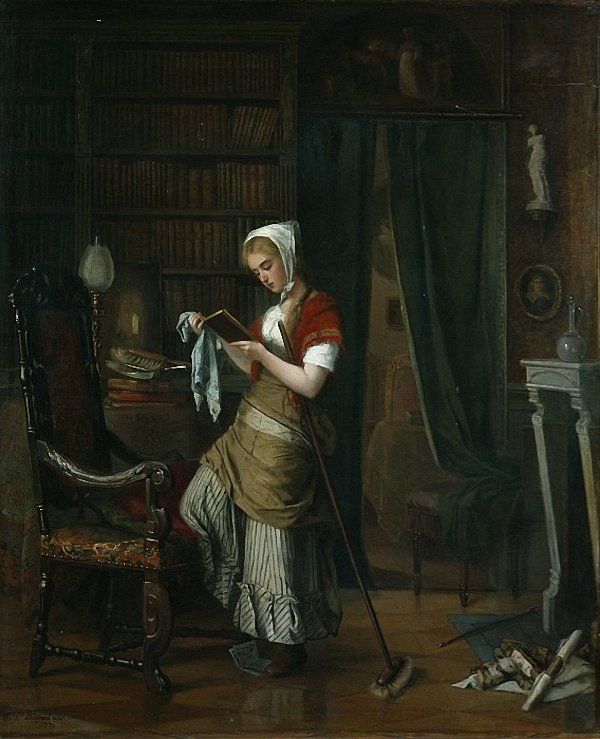 Farmhouse Interior (1875) by  Johanne Mathilde Dietrichson