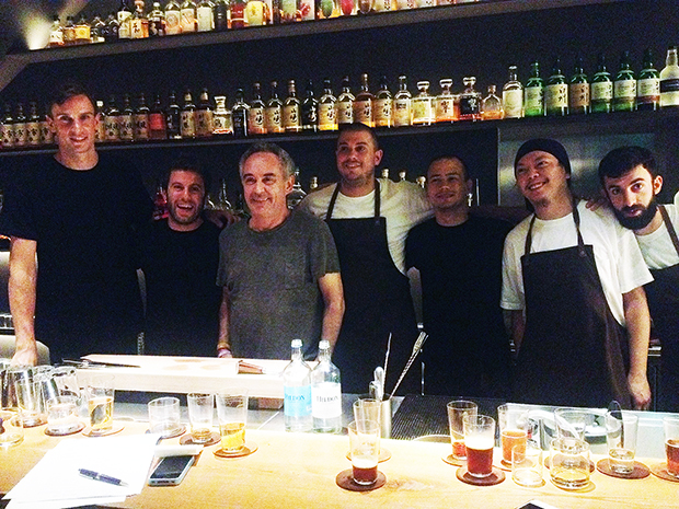 Ferran with the Ronin staff, last night