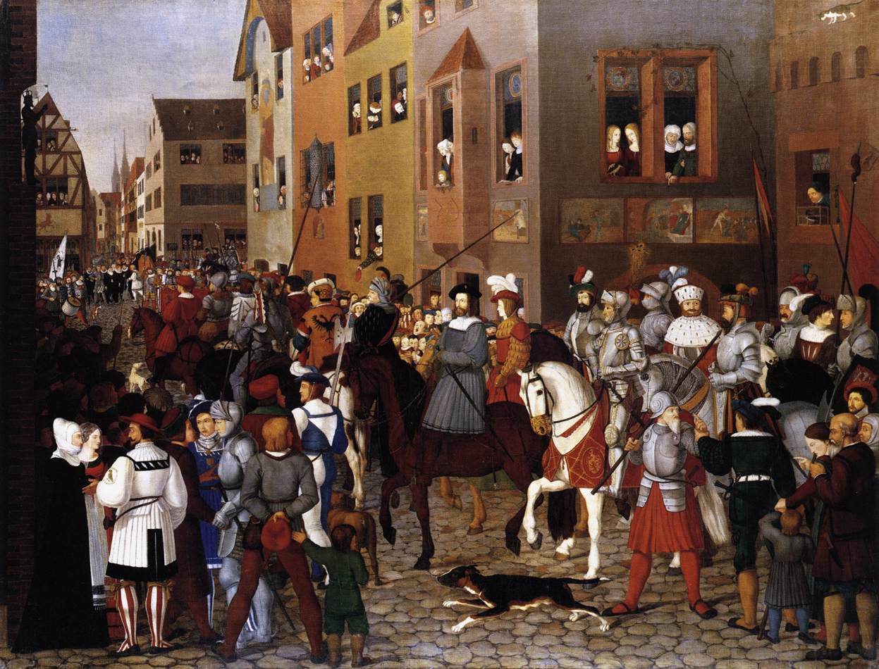 Entrance of Emperor Rudolf of Habsburg into Basel in 1273 (1808-10) by Franz Pforr