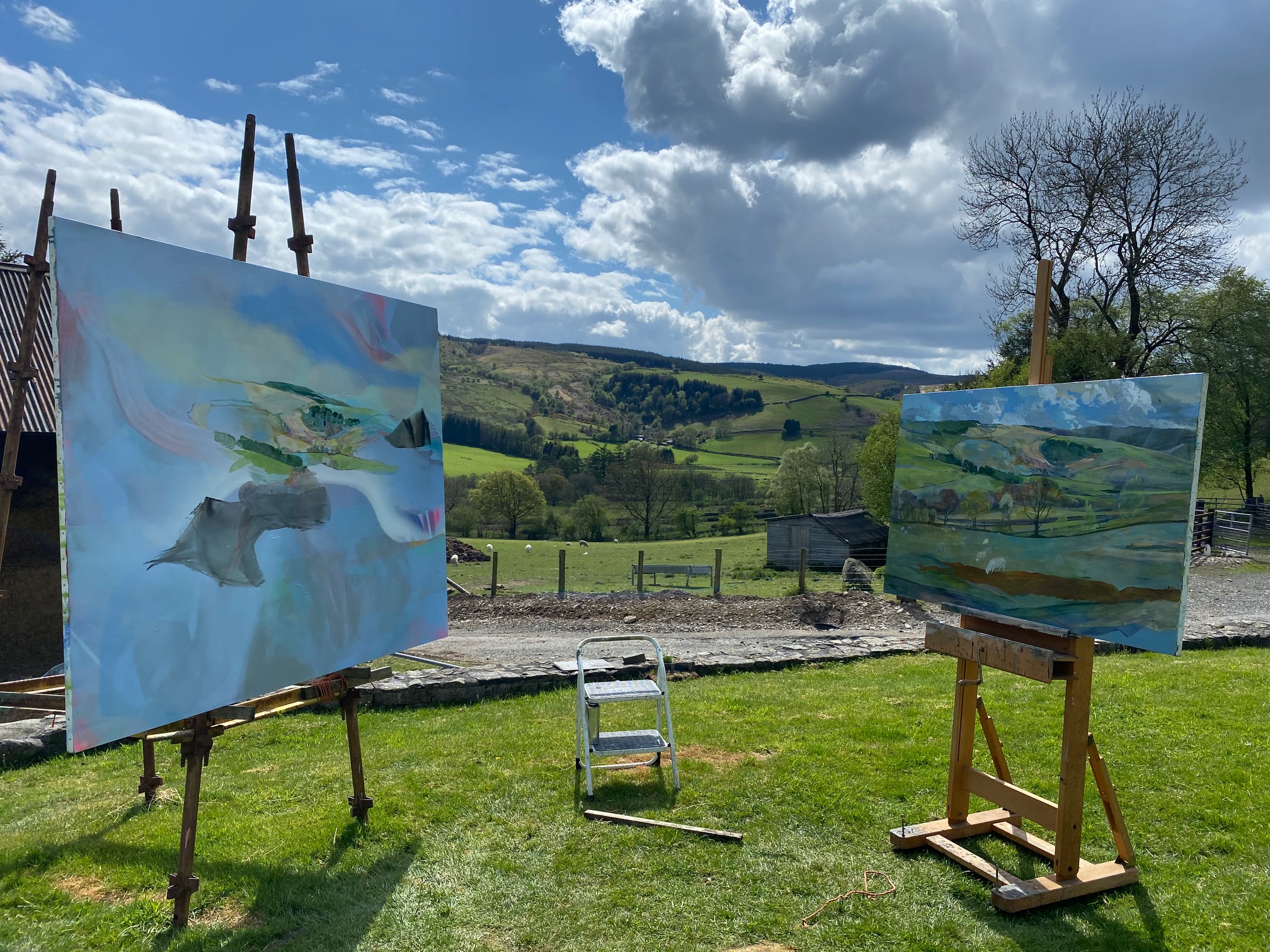 David Dawson's latest paintings in the Welsh Hills