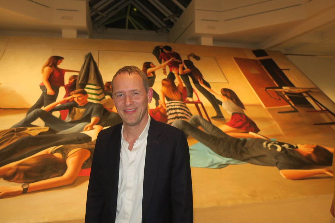 Jankowski at the opening of his new exhibition earlier this month. Image courtesy of Grisebach's Instagram