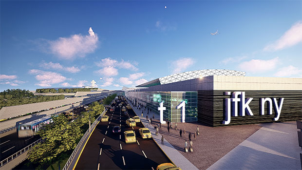 Rendering of the JFK upgrade, courtesy of the New York Governor's office