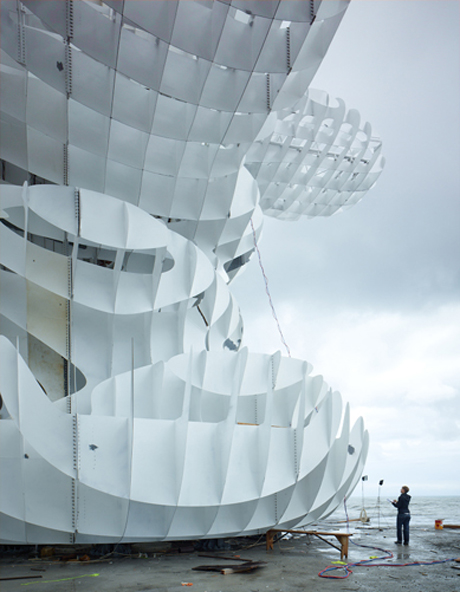 Lazika Pier Sculpture, by J Mayer H architects. Photo by Christoph Eyrich