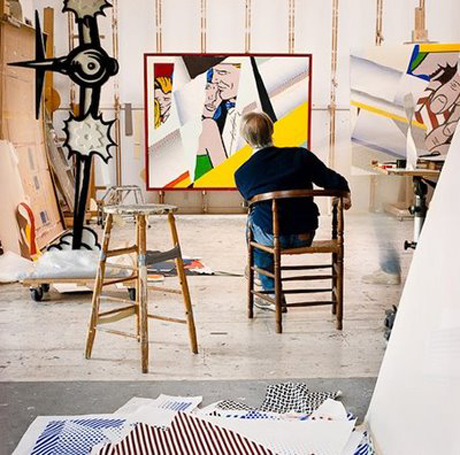 Laurie Lambrecht's photographs from inside Roy Lichtenstein's studio (1990)