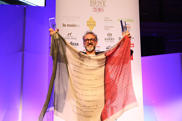 Massimo Bottura at The World's 50 Best Restaurants awards in New York, June 2016