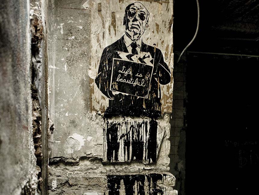 Mr. Brainwash's contribution to Les Bains street-art residency