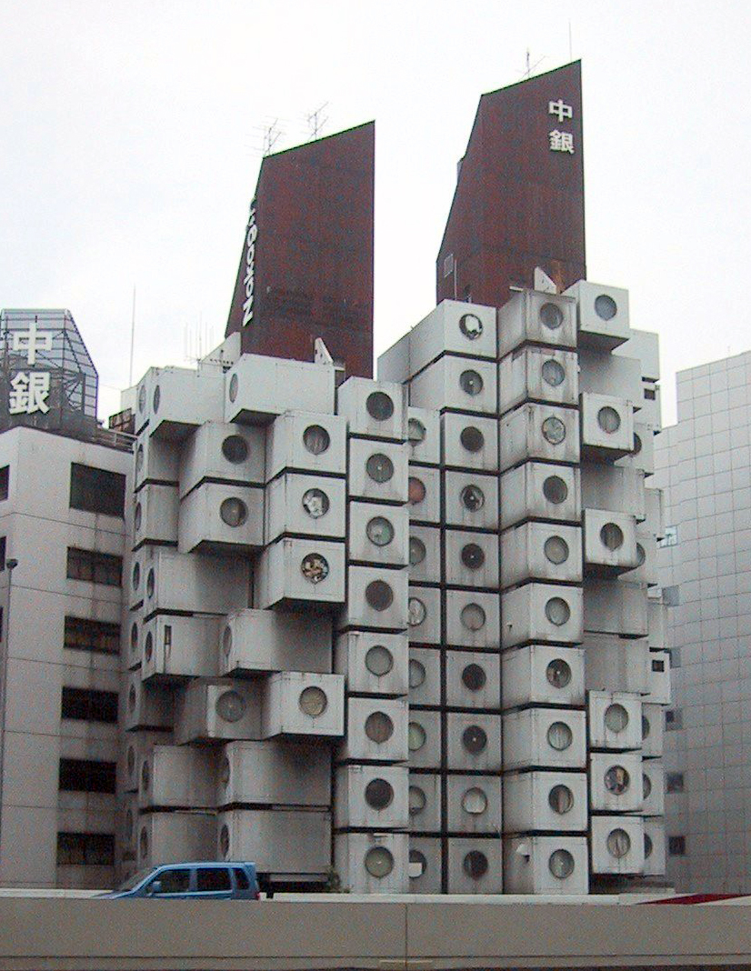 Nakagin Capsule Tower. Image courtesy of Wikicommons