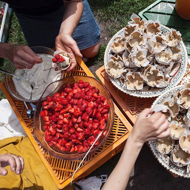 Studio Olafur Eliasson's summer picnic. Image courtesy of @soe_kitchen's Instagram
