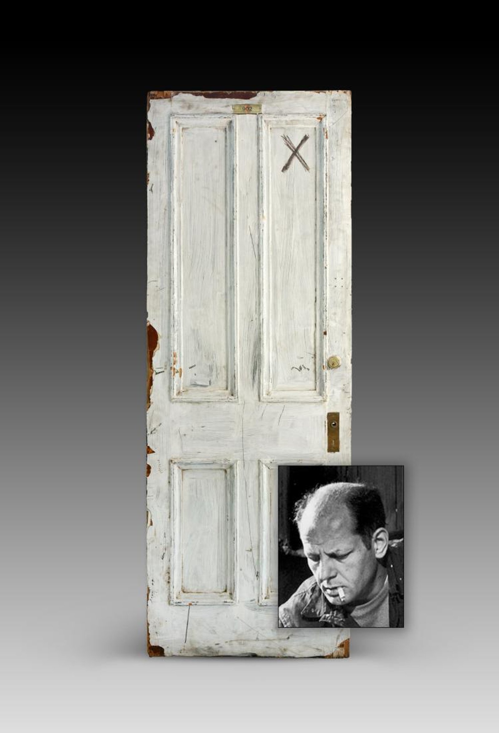 Jackson Pollock's Chelsea Hotel door. Image courtesy of Guernsey's