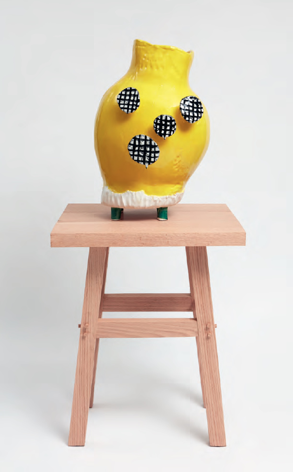 Lemon Gingham, 2016 Low fire clay and glazes - Dan McCarthy