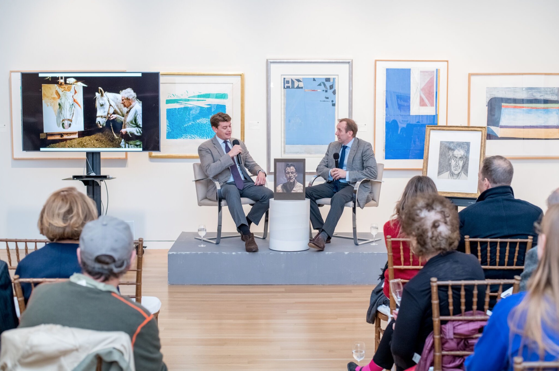 David Dawson speaking with Sotheby’s Michael Macaulay, SVP, Senior International Specialist, Contemporary Art