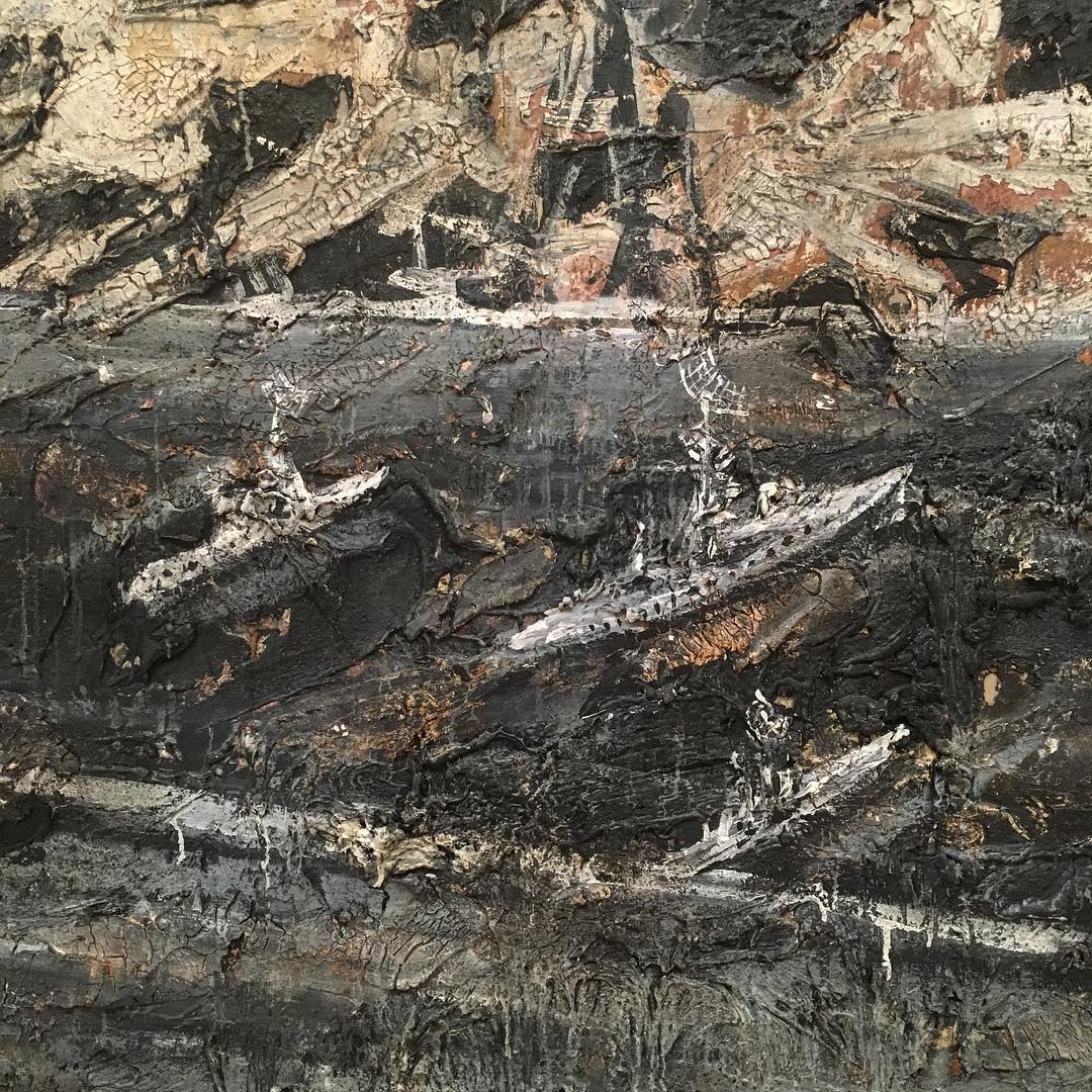 Detail: Operation Sea Lion by Anselm Kiefer, photograph by Stephen Shore. Image courtesy of Stephen Shore's Instagram