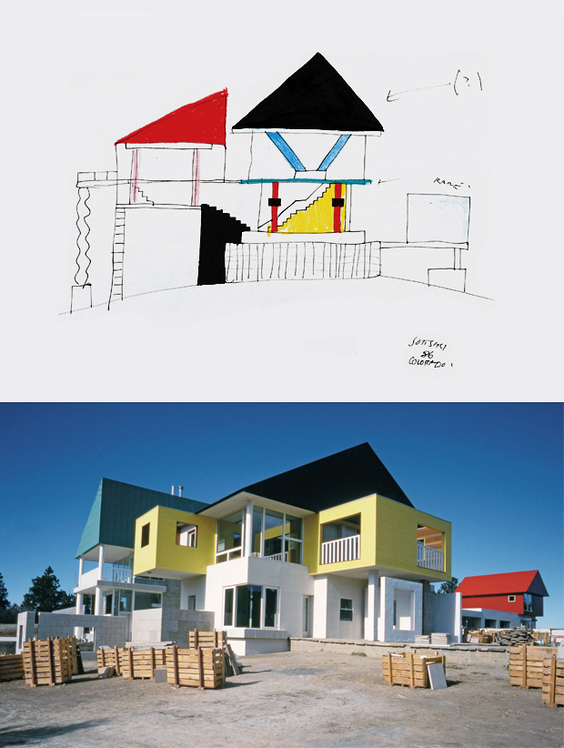 Study for Wolf House, Colorado 1986 (right) Wolf House, Colorado late 1980s