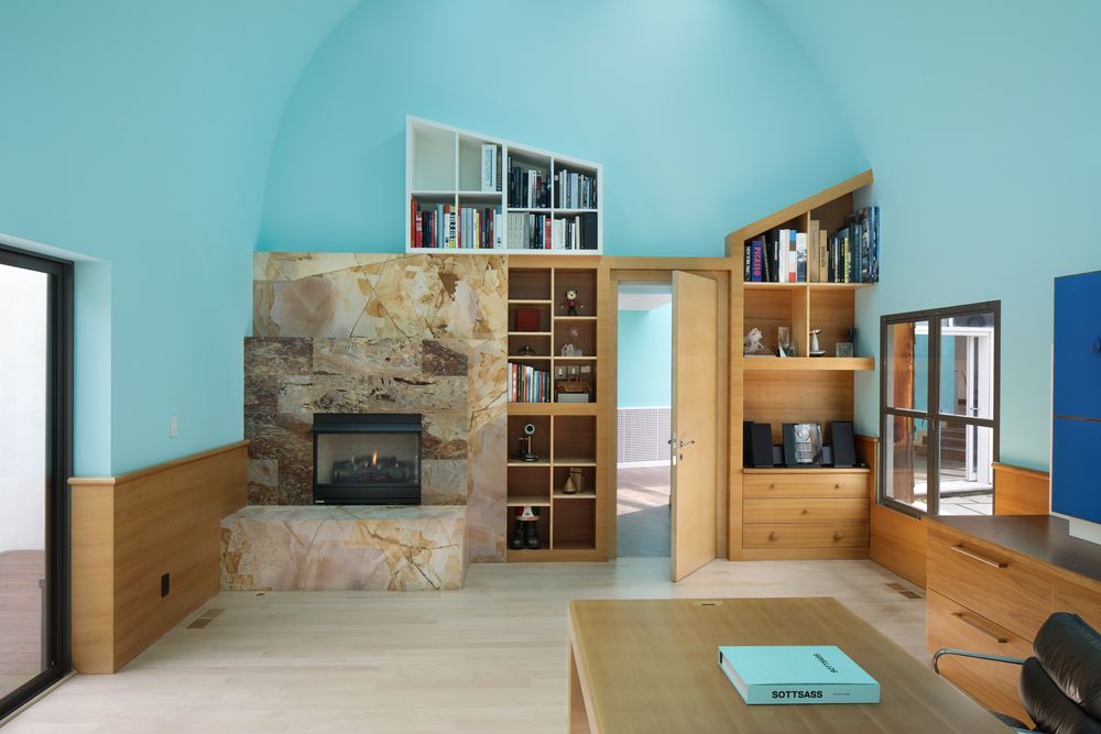 Our Sottsass book on the table at 1250 Cañada Road Woodside, also known as the Kelley House, by Ettore Sottsass. All images courtesy of Dreyfus Sotheby's International Realty