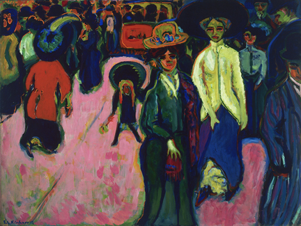 Street in Dresden (1908) by Ernst Ludwig Kirchner