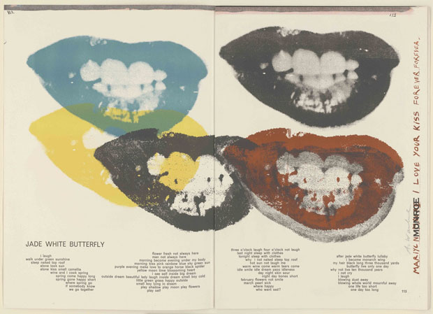 Walasse Ting illustration, by Andy Warhol from Reading Andy Warhol