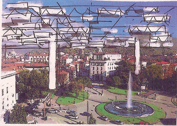 Cartoline postali (Brescia), (2009) by Yona Friedman