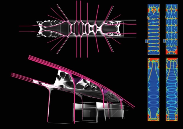 Zaha Hadid's design for Homage to Le Corbusier